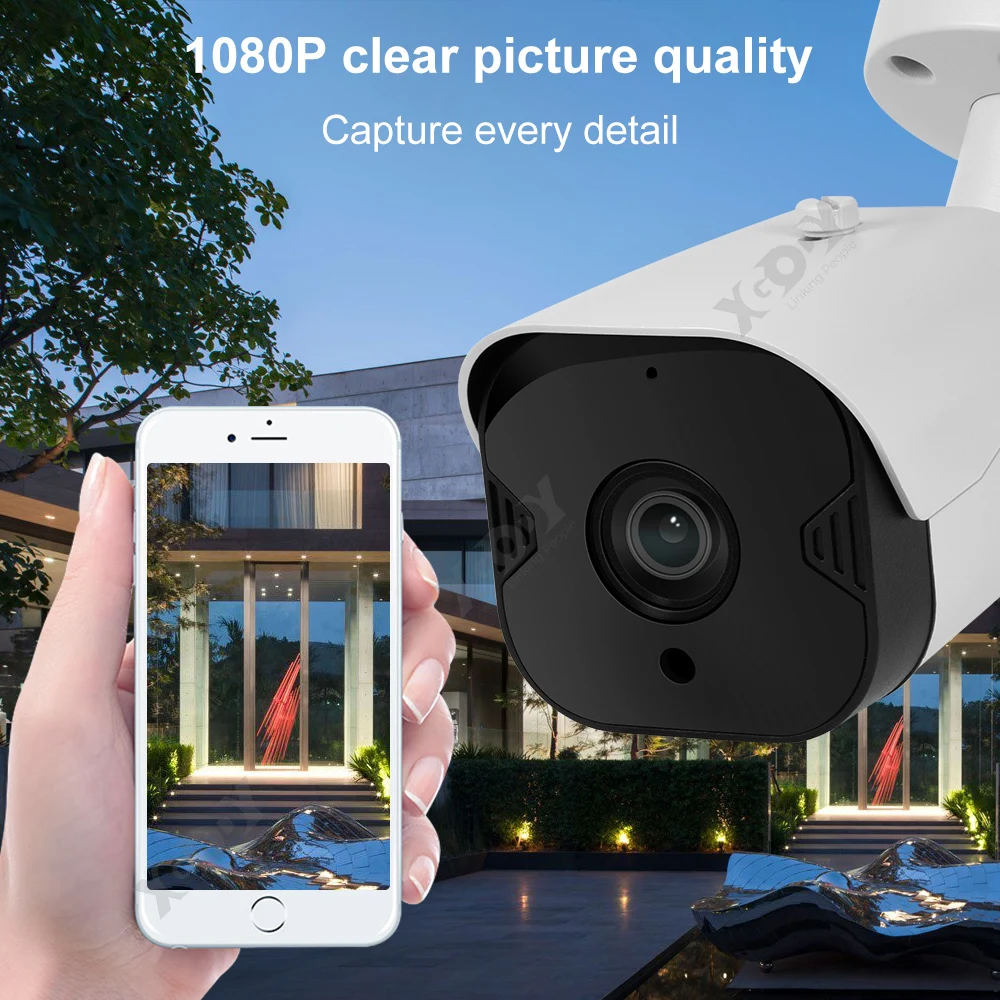 

XGODY TV-6024H WIFI 1080P HD Wireless white IP camera security system outdoor waterproof IP66 alarm