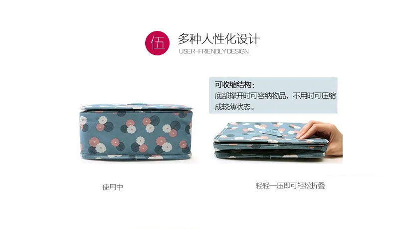 Manufacturers Direct Selling Travel Storage Bag Hook Wash Bag Hanging Storage Bag Cosmetic Bag Foldable Hand Organizing Bag