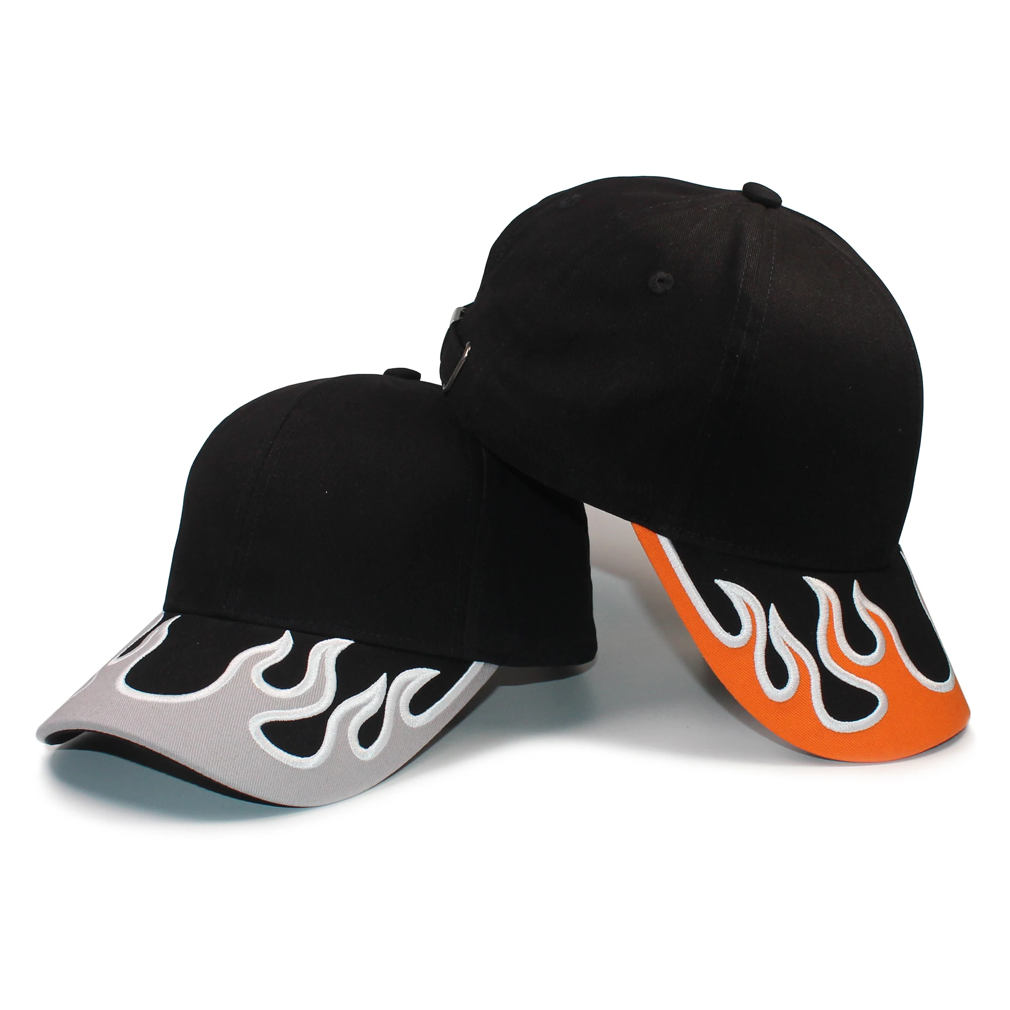 100% Cotton Brushed Sports Cap Flame Visor Racing Baseball Cap Baseball Caps Sports Sun Hats