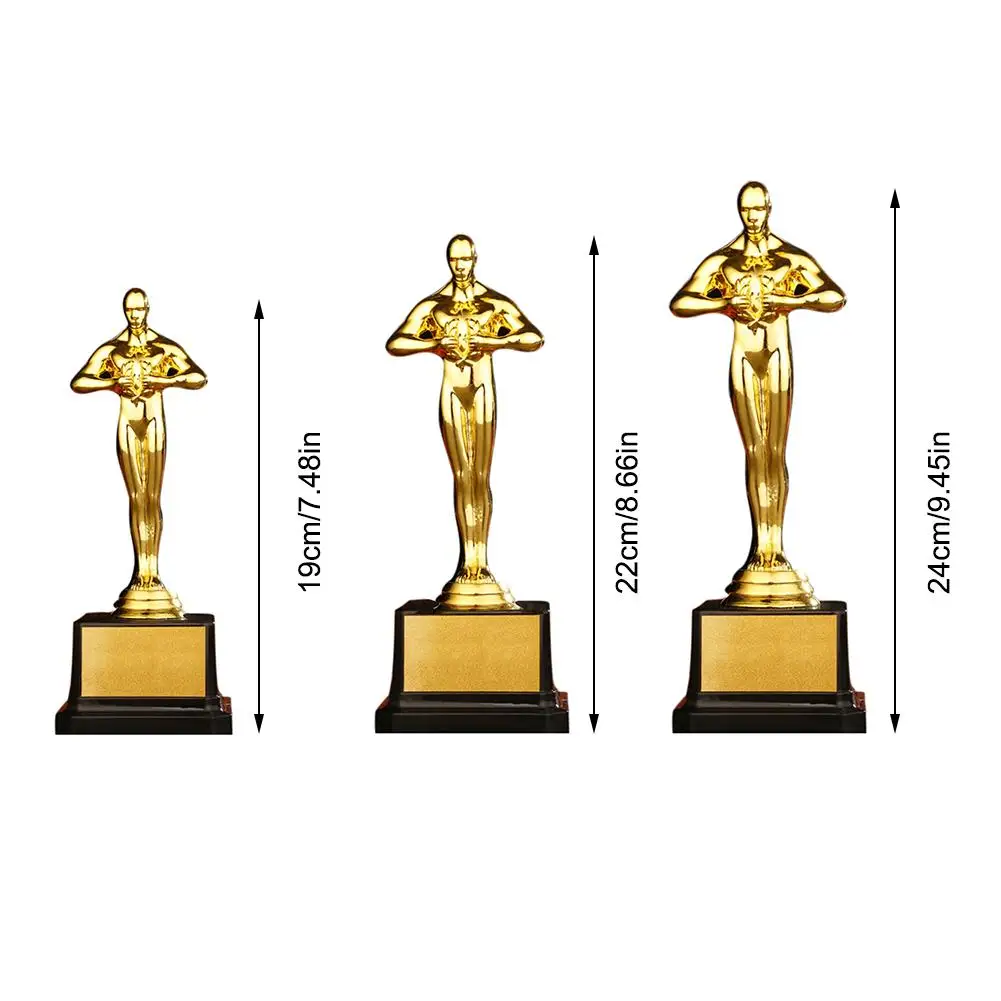 Золотая награда трофей позолоченная маленькая золотая статуя для трофейных наград и вечерние торжественные церемонии