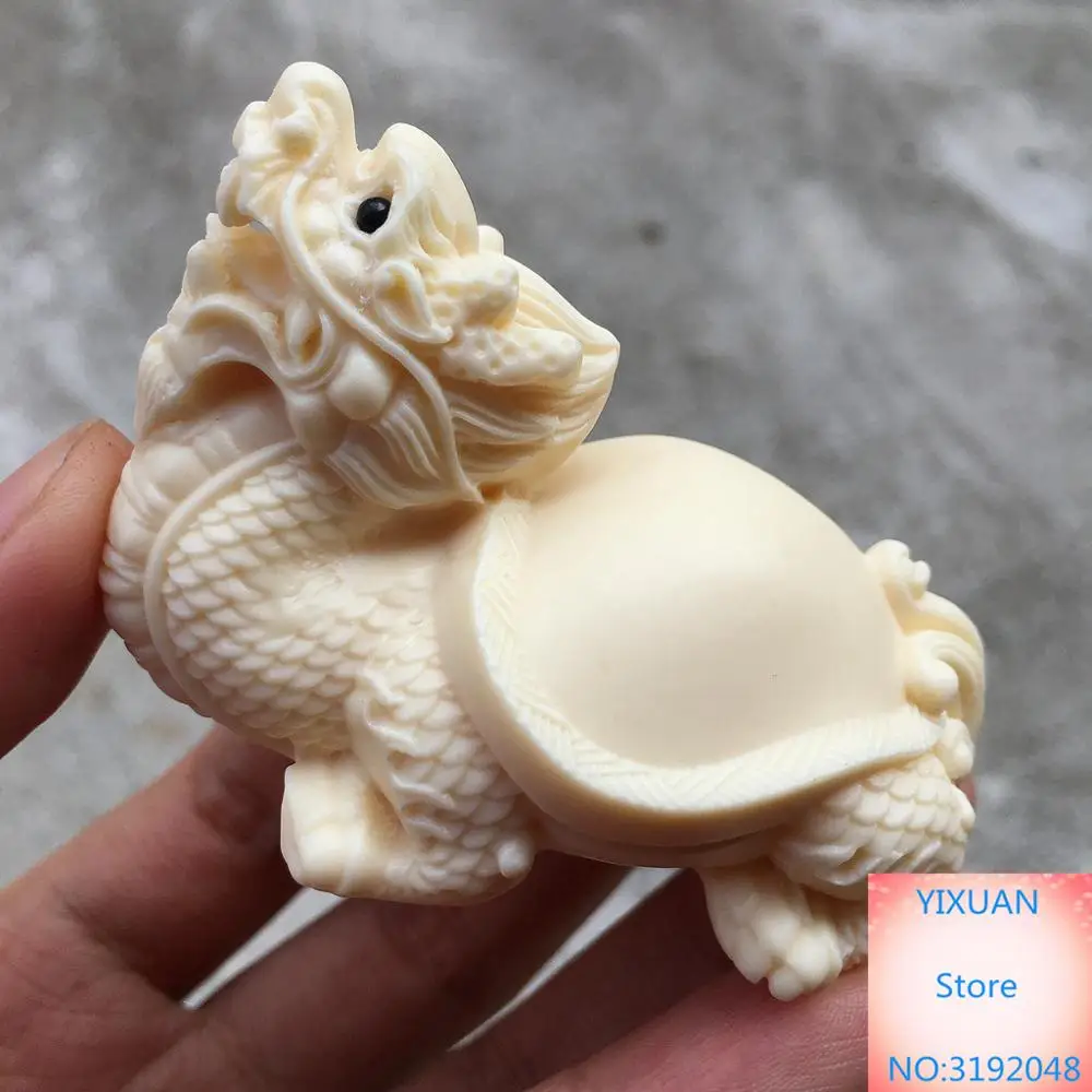 

Ivory, fruit, dragon, turtle, hand playing piece, carving handicraft, gift, household ornament, auspicious beast