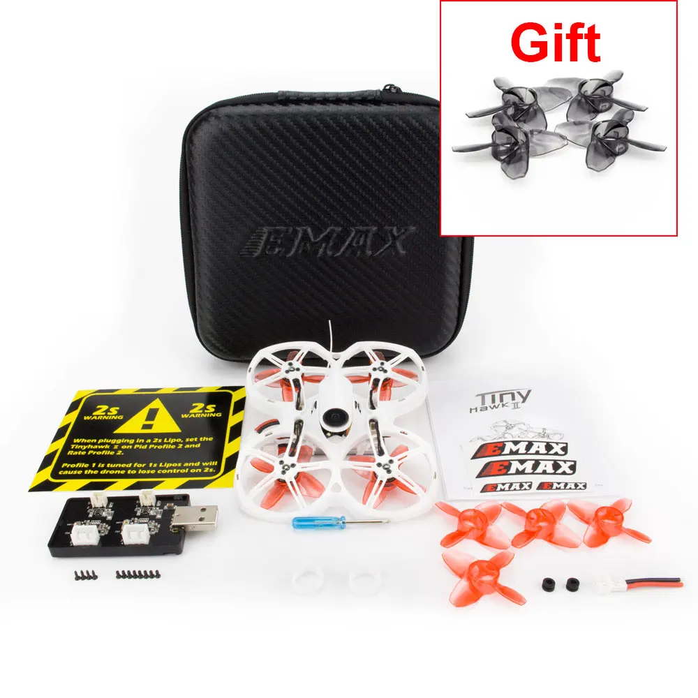 

Emax Tinyhawk-II BNF/RTF Kit/LED Strip FPV Racing Drone F4 5A 16000KV RunCam Nano2 700TVL 37CH 25/100/200mW VTX 1S-2S with Gift