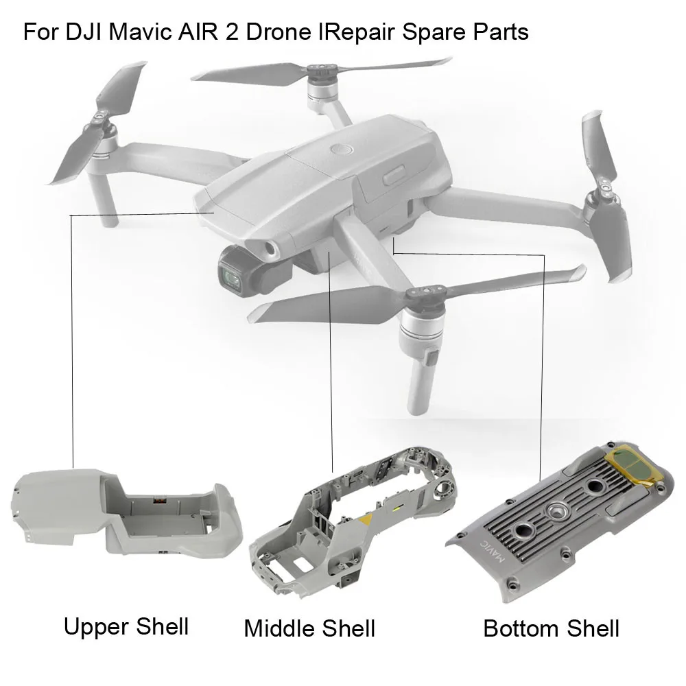 Для камеры DJI Mavic AIR 2 Drone верхняя/Средняя/Нижняя рамка корпуса запасные части