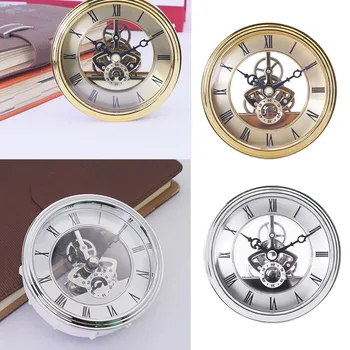 

10pcs 97mm Metal Perspective Clock Roman Numeral Silent Wall Clocks Silver Golden