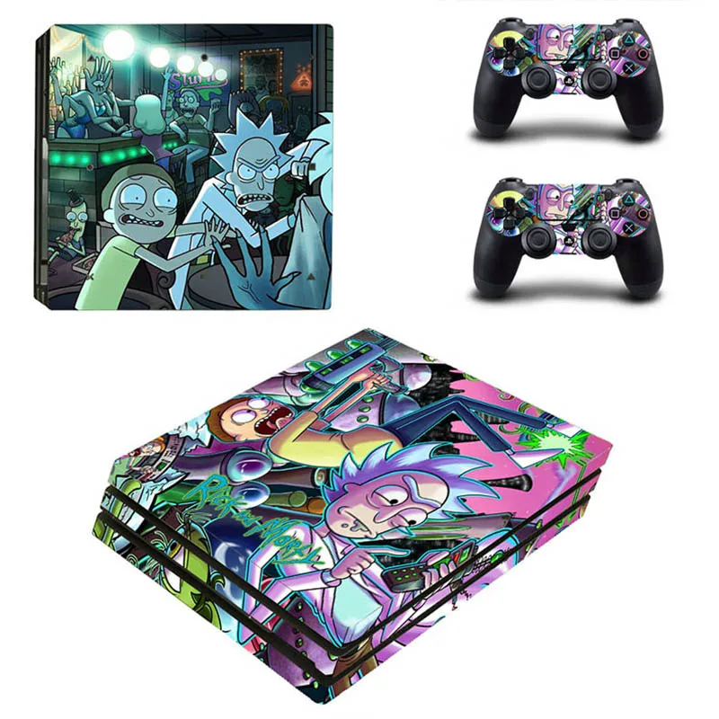 Rick and Morty PS4 Pro стикер s PS 4 Play станция 4 Pro виниловые наклейки на кожу наклейки для playstation 4 Pro консоль и контроллер