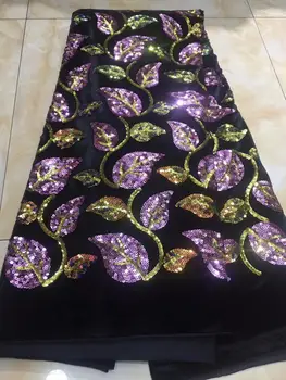 

2020 New High Quality Purple Gold African Wedding Lace Fabric Hot selling French Net Lace Fabric New 3d Embroidered Lace Fabric