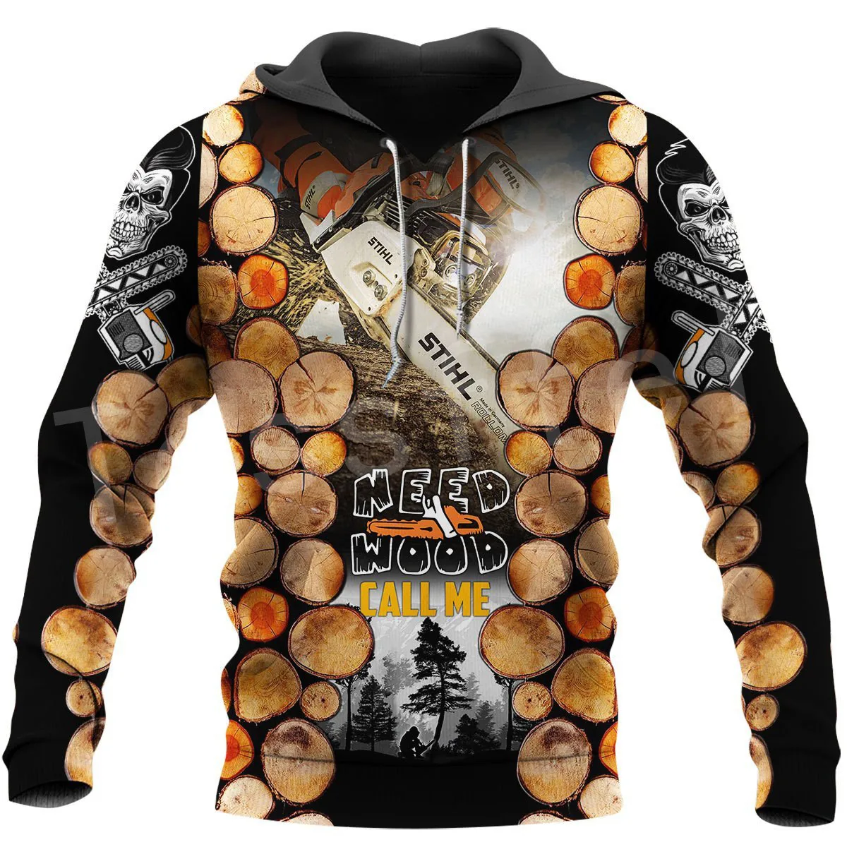 

Tessffel Worker Chainsaw Lumberjack Logger Tool Instrument Crewneck NewFashion Pullover Men/Women 3DPrint Hoodies Streetwear D-9