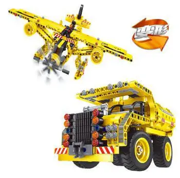 

6802 361pcs 2in1 city construction technic mining truck airplane building block Bricks Toy