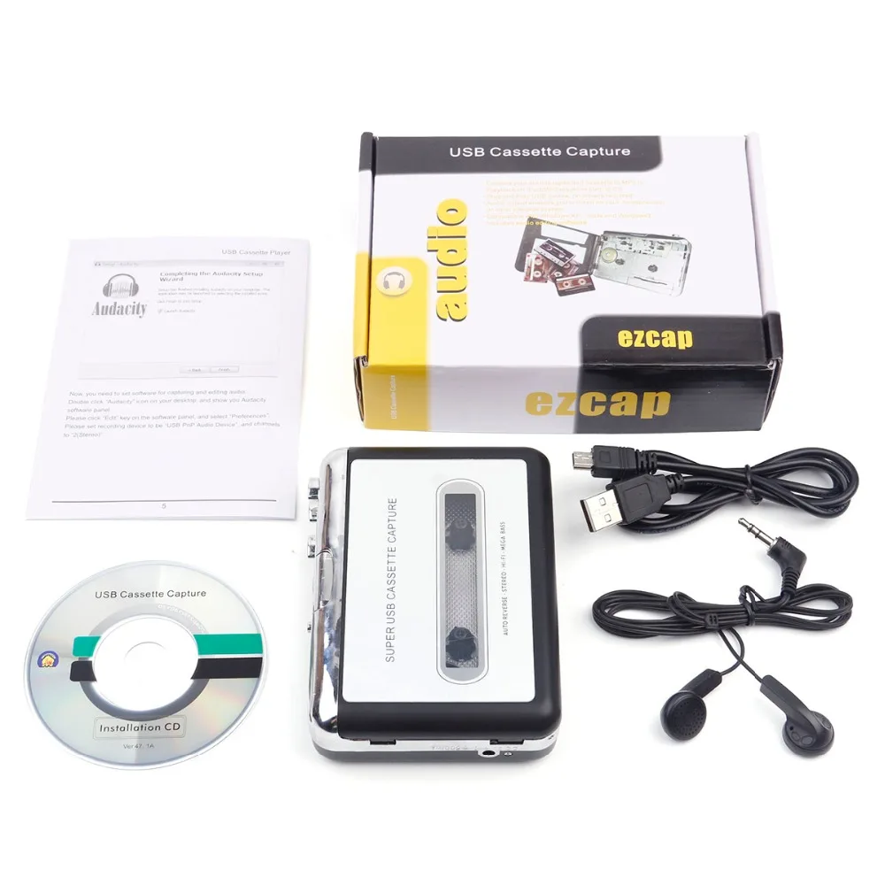 Tape to PC Super USB Cassette-to-MP3 Capture Audio Music Player CD Converter