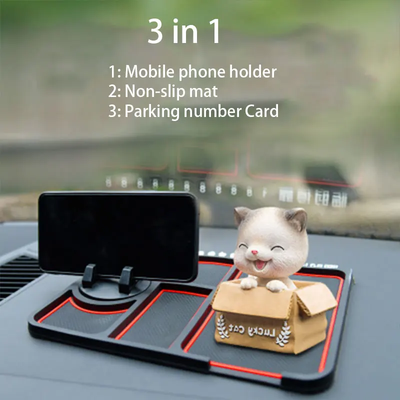 Multifunctional Car Anti-Slip Mat Auto Phone Holder Non Slip Sticky Anti Slide Dash Phone Mount Silicone Dashboard Car Pad Mat