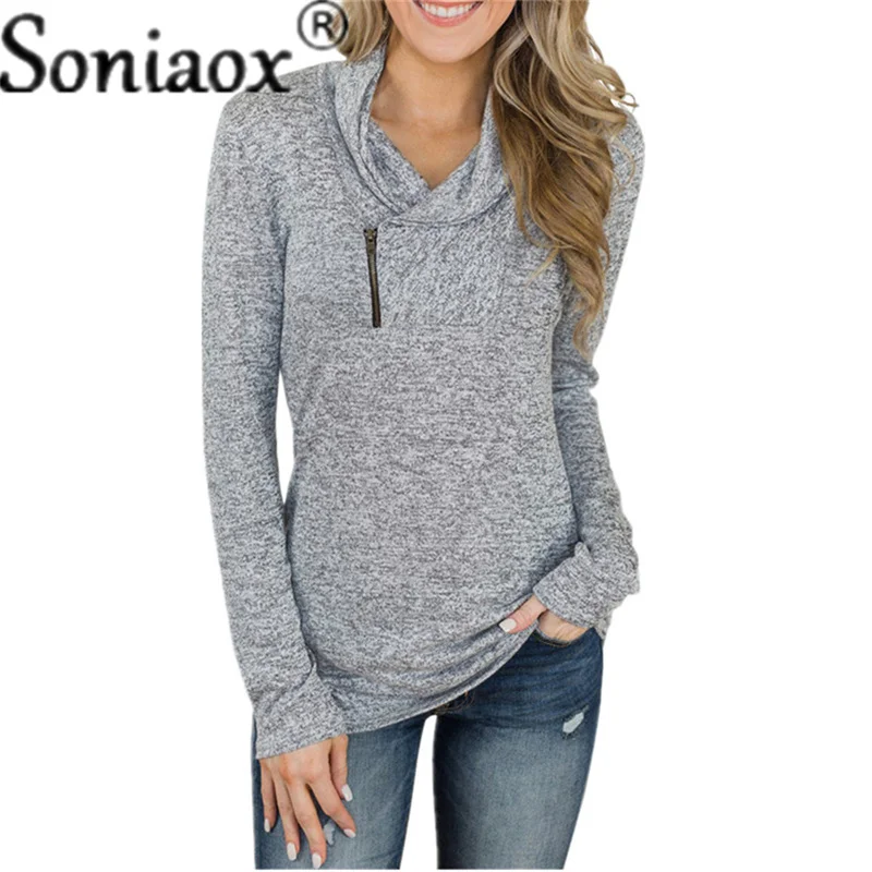 Women's Sweatshirt 2021 Autumn Winter Solid Long Sleeve Pullover Zipper Slim Casual Mom Ladies Tops Female Plus Size Clothing under armour sweatshirt