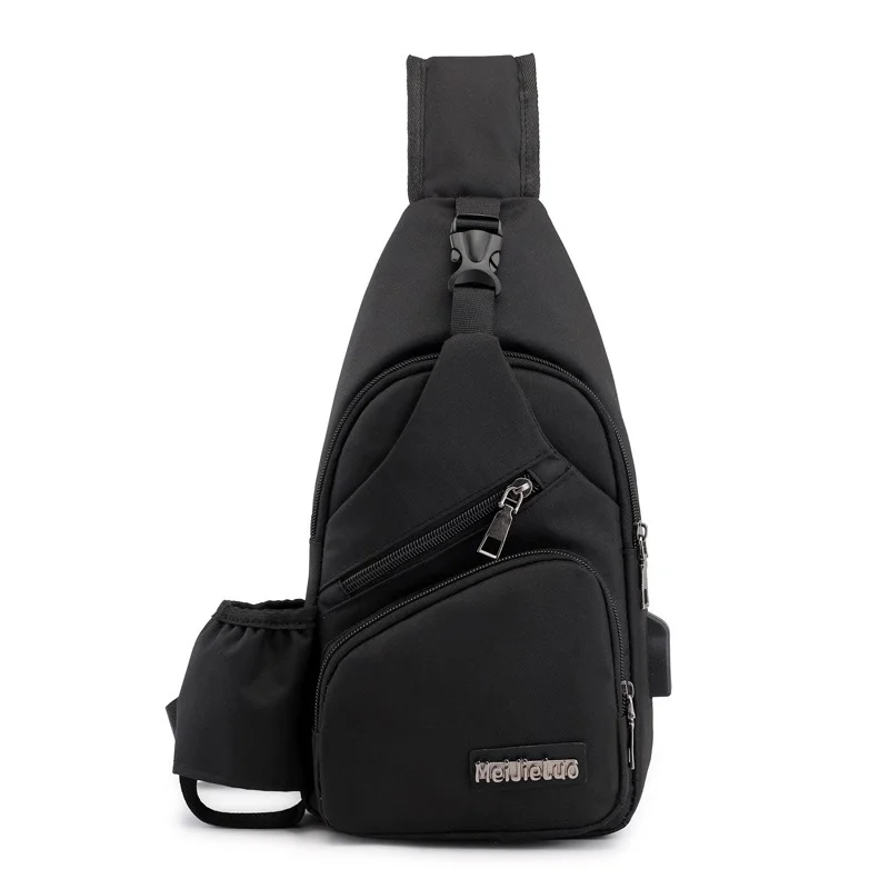 style 2 Black Мужские сумки через плечо зарядка через usb дорожные нагрудные сумки женские противоугонные нагрудные сумки школьные летние короткие поездки Курьерская сумка для мужчин - Цвет: style 2 Black
