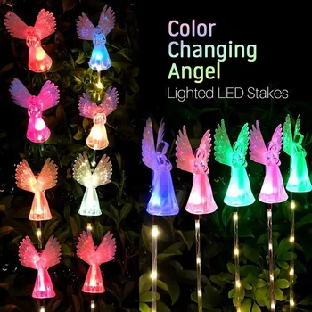 

Solar Night Light LED Garden Angel Lights Solar Powered Lawn Lamp Home Garden European Angel Lamps