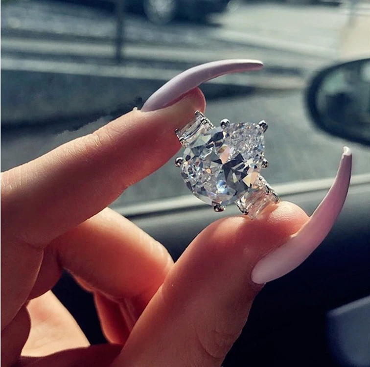 Herformuleren Aziatisch Hong Kong Luxury Shiny Female Engagement Rings High Quality Pear Shape Clear White  Colors Crystal Ring For Women Wedding Anniversary Gifts - Rings - AliExpress