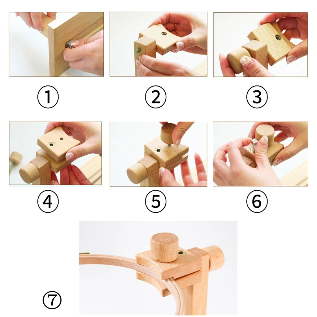 Diameter 15.75 Inch Embroidery Frame Hoop High Adjustable Wooden Stand Embroidery Frame Solid Wood Cross Stitch Rack Holder