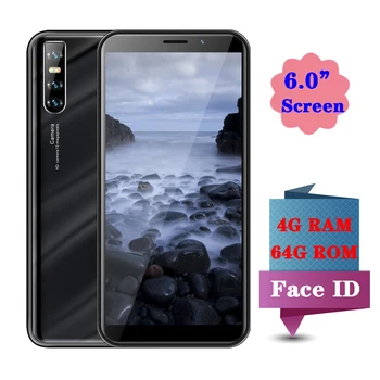 

Note 9s Smartphones 4G RAM 64G ROM Quad Core Android Phone Face ID Unlocked Celulars 6.0" 13MP Mobile Phones MTK Global version