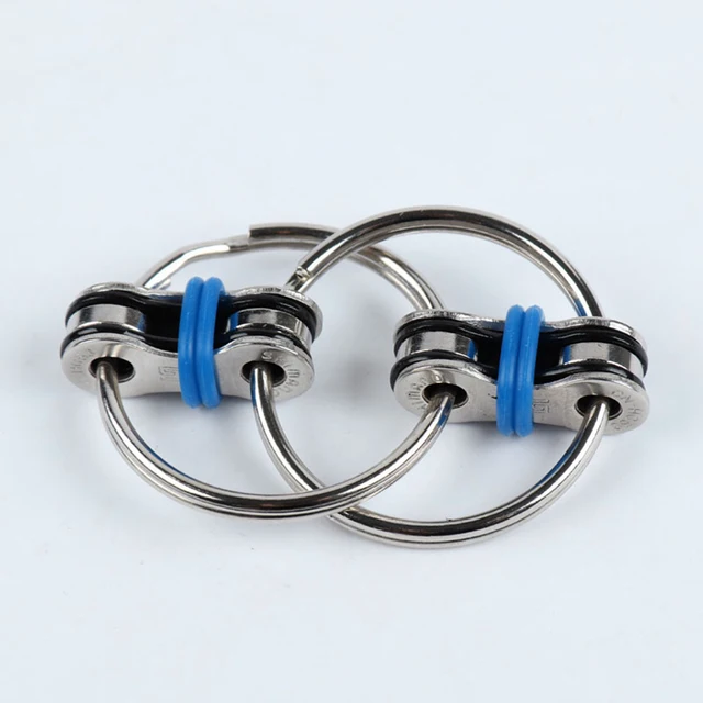 Decompression Bike Chain Fidget Finger Spinner Sensory Toy Metal Puzzle Keychain Give Children Best Enlightenment Toy Gift 3