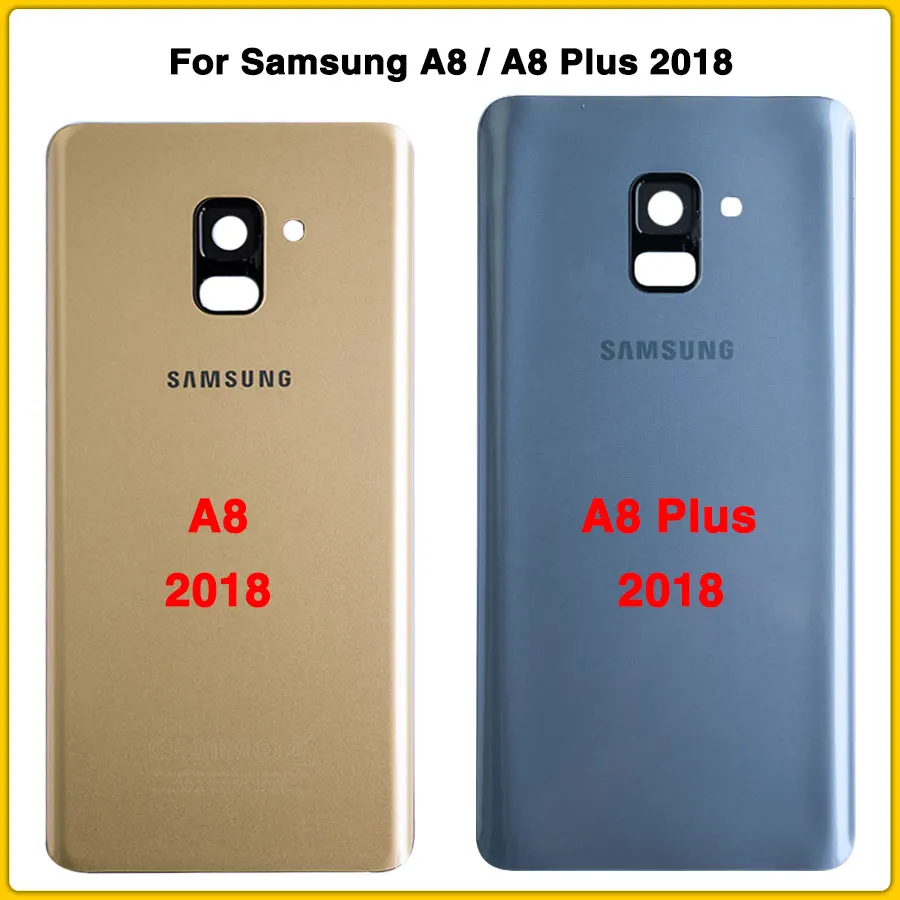 Чехол для корпуса A8 2018 samsung Galaxy A8/A8 Plus A530 A530F A730 A730F задняя крышка батареи + наклейка