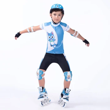 

Custom Children Cartoon Roller Skating Clothing Cycling Suit Riding Clothing Kids Bike Clothing Set Sportswear Kits
