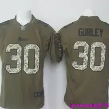 Высокое качество мужские Los Angel s#30 Todd garley вышитый логотип зеленый Салют для обслуживания Ограниченная серия Джерси