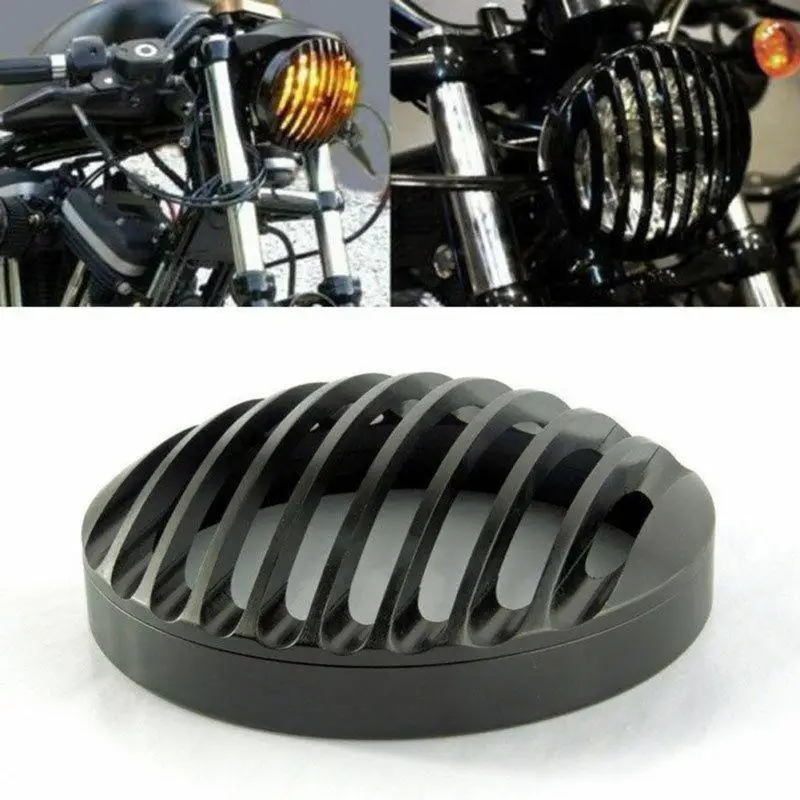 

5 3/4" CNC Motorcycle Headlight Light Grill Cover for Harley Sportster XL 883 1200 2004-14 Headlight Grill Cover