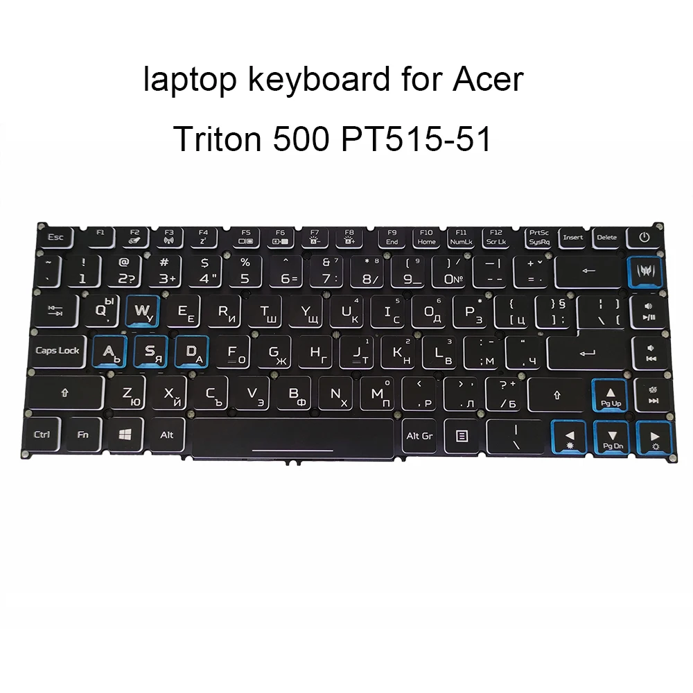 Ulululululgarian Ackteclado sem Iluminação para Cer Cer Ririton 500 Pt51551 Rrvatski Lack Falta Teclados Borda Azul Branco Lg40-p90brl Nsk-rnabw