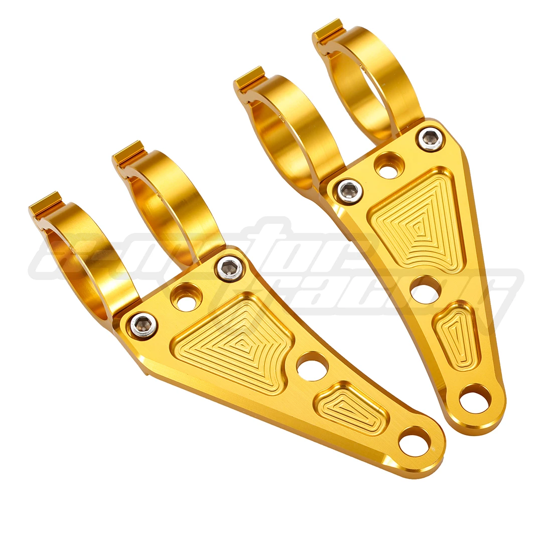 

CNC Motorcycle Fork Tube Headlight Mount Bracket Clamp For 27MM 30MM 31MM 32MM 33MM 35MM 36MM 37MM 38MM 39MM 41MM 43MM Gold M10