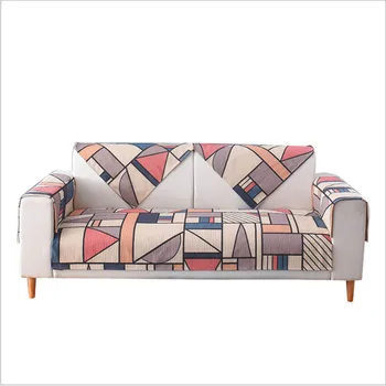 

Modern Cotton & Linen sofa cover Geometric patterns Non-slip Sofa Towel backrest four seasons universal Home Decoration