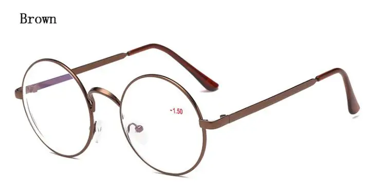 Голубые световые блокирующие компьютерные очки мужские близорукие очки для зрения женские круглые очки для близоруких 0,-1,0~-4,0 N5 - Цвет оправы: 1