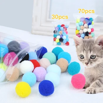 

Cute Funny Cat Toys Stretch Plush Ball 0.98in Cat Toy Ball Creative Colorful Interactive Cat Chew Toy #3