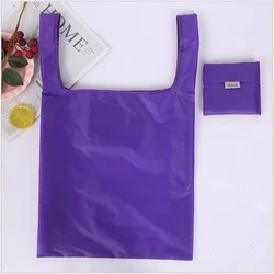 Eco-Friendly Reusable Foldable Shopping Bag - 10pcs (Purple-Shopping bag)
