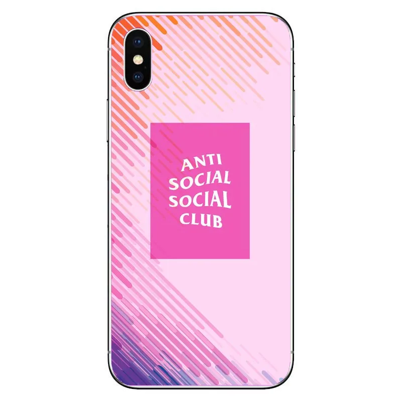 ASSC анти Social Club Логотип Новый мягкий чехол для iPhone 7 7Plus 8 8Plus 6 6s Plus X Xs Max XR 5s 5 SE чехлы