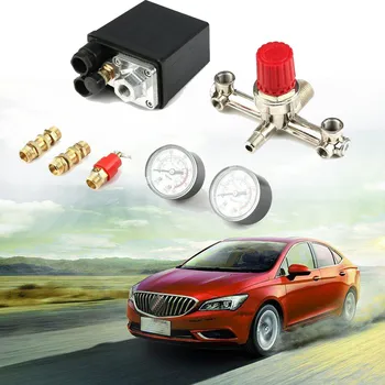 

Compressor pressure switch Adjustable Pressure Switch Air Compressor With 2 Press Gauges Control Set high quality