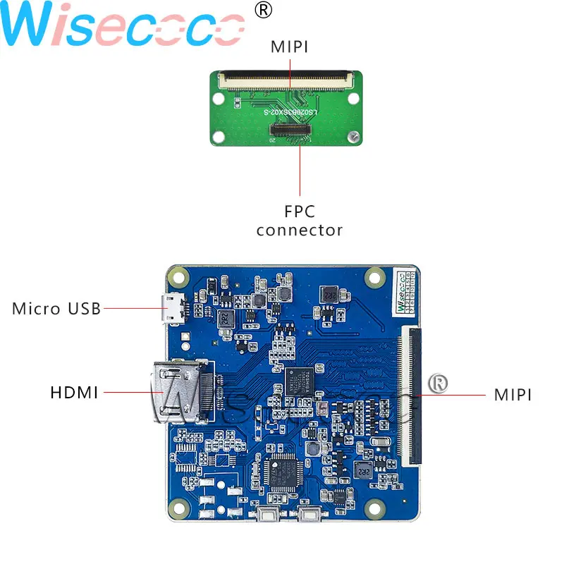 Wisecoco 2,9 дюймов 1440*1440 квадратная ips ЖК-панель 40 контактов MIPI с HDMI MIPI FPC USB драйвер плата для HMD VR AR LS029B3SX02