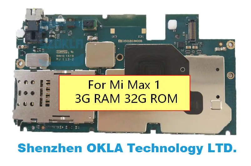 Оригинальная материнская плата для Mi Max 1 шт. 16 ГБ 32 64 128 б/у Замена платы PCB |