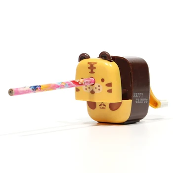 

Non Slip Students Labor Saving Stationery School Pencil Sharpener Cartoon Animal Desktop Small Tool Gift Cute Kids Hand Crank