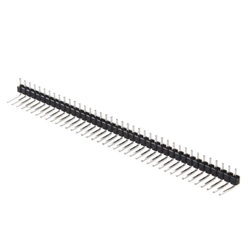 

10 Pcs 1 x 40 Pin 2.54mm Pitch Single Row Right Angle PCB Pin Headers