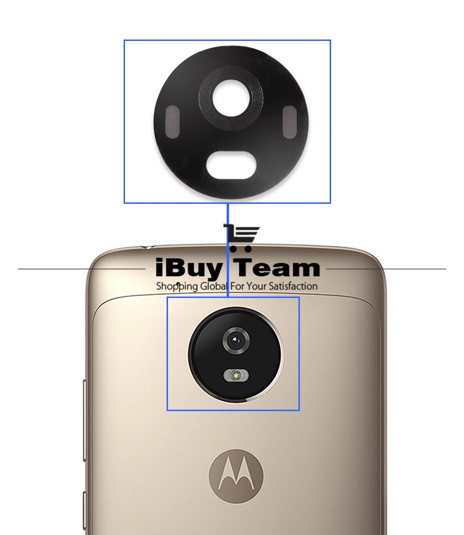 Стекло для объектива камеры заднего вида для Motorola Moto G5 задняя крышка для объектива камеры+ клейкая наклейка для Moto G5 запасные части