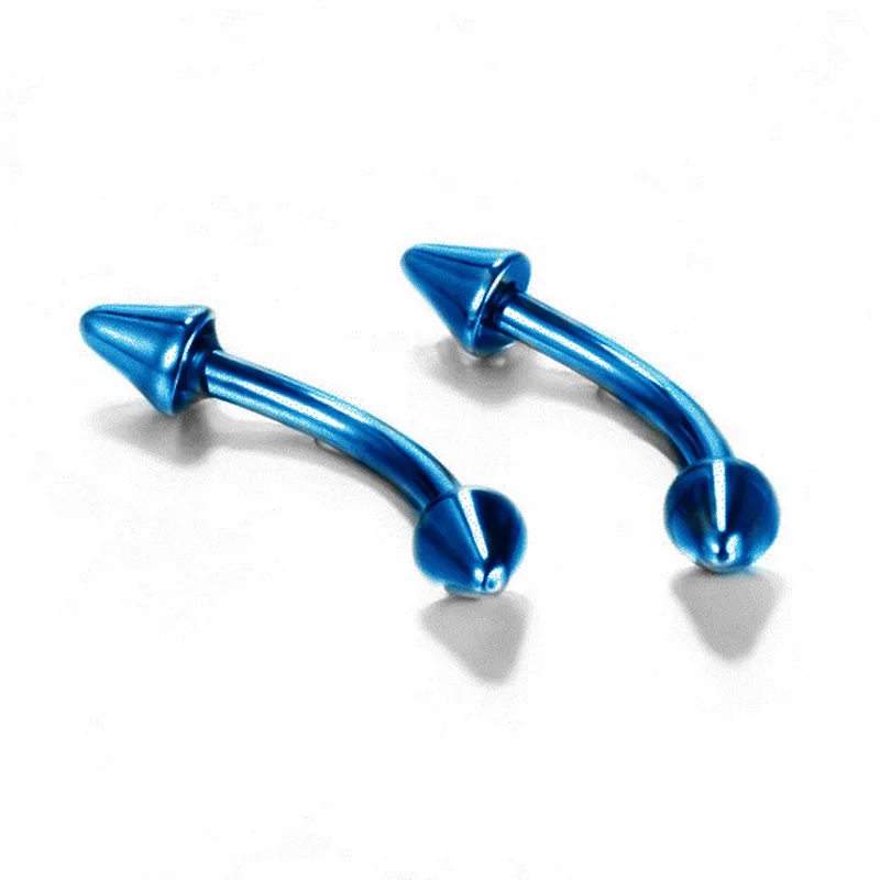2PCS Stainless Steel 16G Eyebrow Banana Piercing Ring Labret Lip Tongue Piercing Snake Eyes Banana Lengua Rook Tragus Earring Piercing Jewelry Body Piercing Earrings Ear Piercing Jewelry Metal Jewelry Body Piercing Jewelry Body Jewelry
