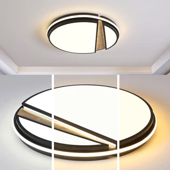 

Creative Round 69W LED Ceiling Light Nordic Solid Wood Atmosphere Ceiling Lamp For Restaurant Bar Cafe Foyer Hotel Home Decor