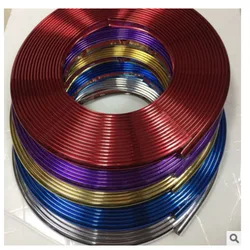 車の電気めっきホイールハブ装飾ストリップタイヤ鋼リング装飾ストリップワイヤーアンチスクラッチストリップ保護リング Car Stickers Aliexpress