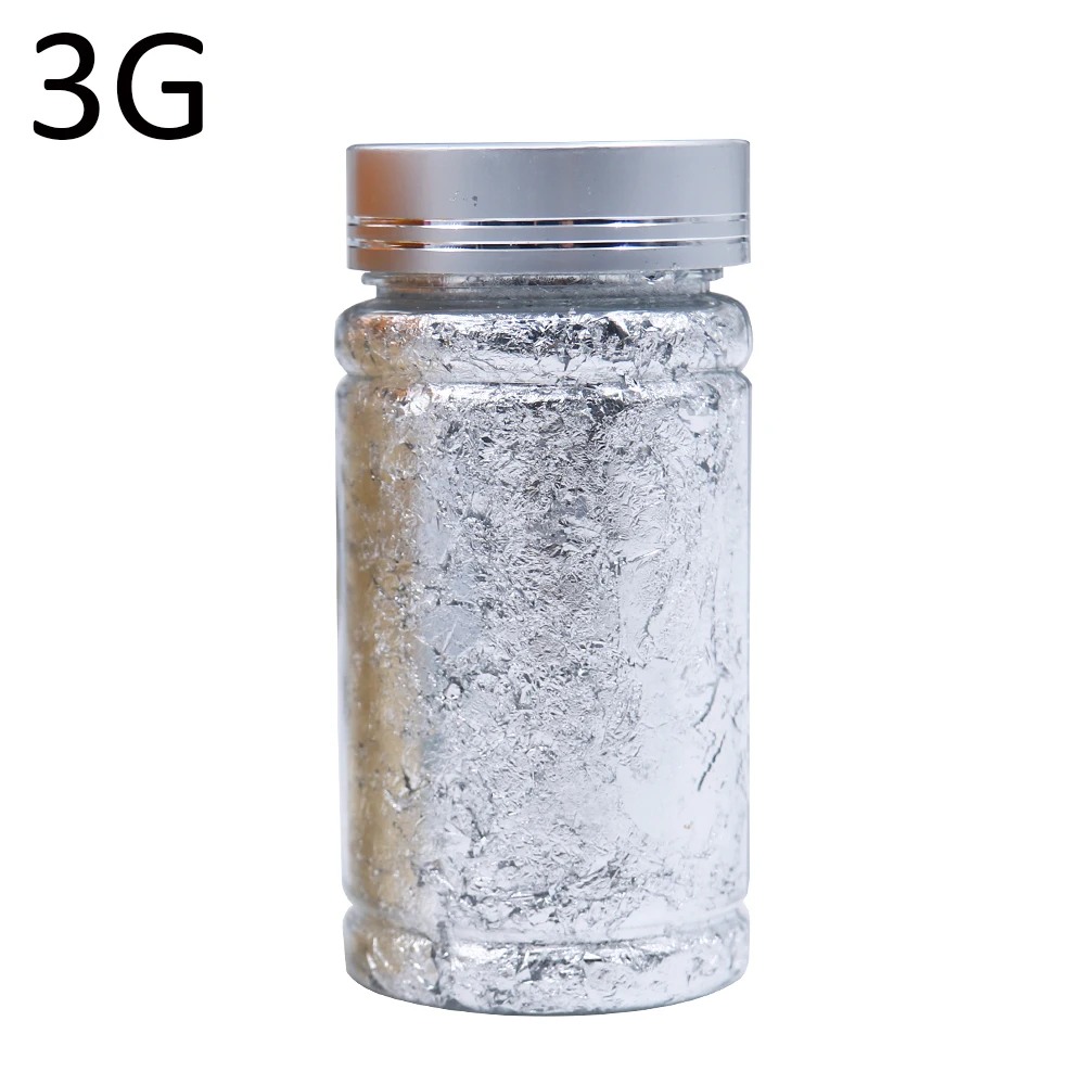 Gold Leaf Flakes for Nail Decorations Gliding Arts Crafts Painting Gold Foil Fragments Craft Paper Pieces 3g/Bottle gold leaf flakes