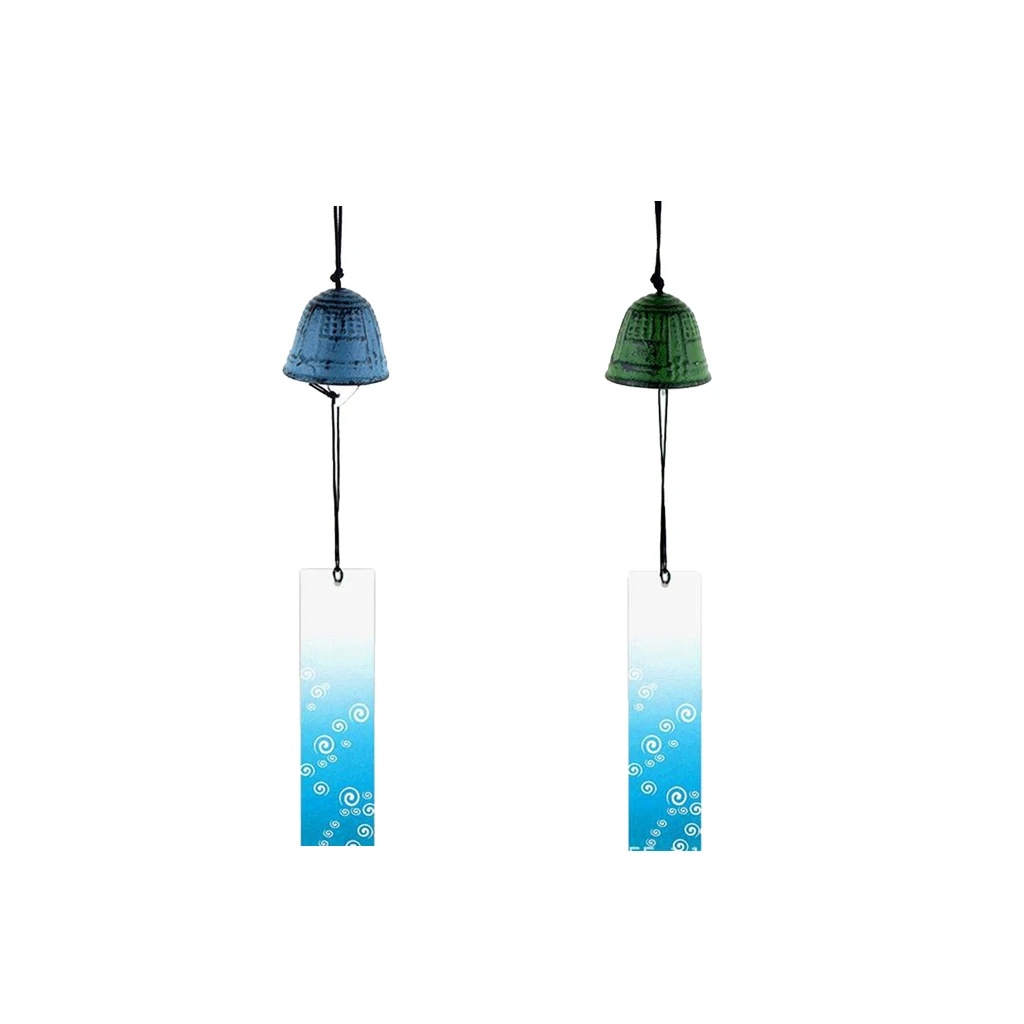 2pcs Traditional Japanese Iwachu Cast Iron Bell Wind Chimes Patio Decoration