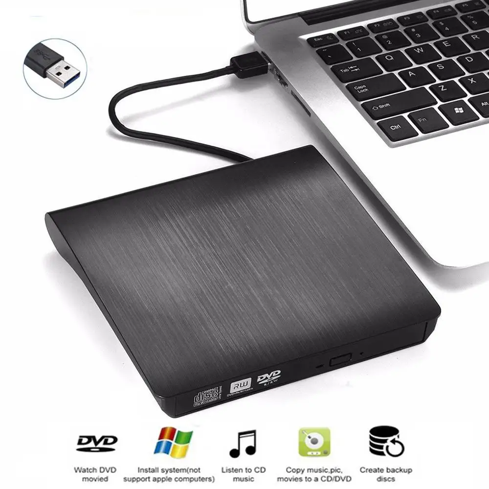 USB 3 0 тонкий внешний DVD RW CD привод устройство для чтения дисков оптические приводы