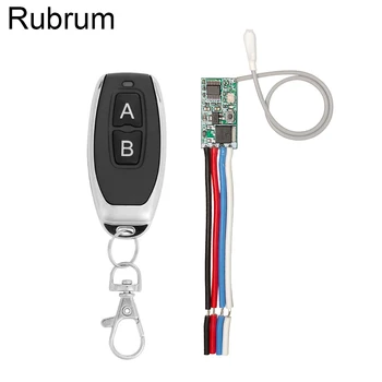 Rubrum 433mhz DC 3.6V 6V 12V 24V 1CH Mini Relay Wireless RF Remote Control Switch LED Lamp Controller Micro Receiver Transmitter dc 24v smart rf wireless remote control light switch 433mhz inching push cover metal transmitter 2x 1 channel relay