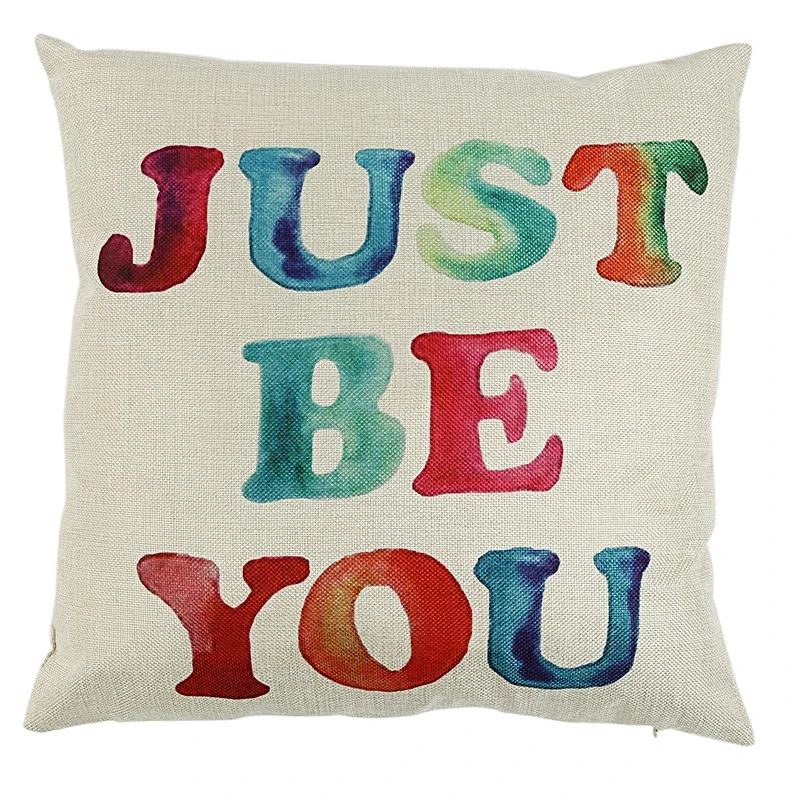 Christmas Decorative Cushion English Words Letters Linen Pillow Throw