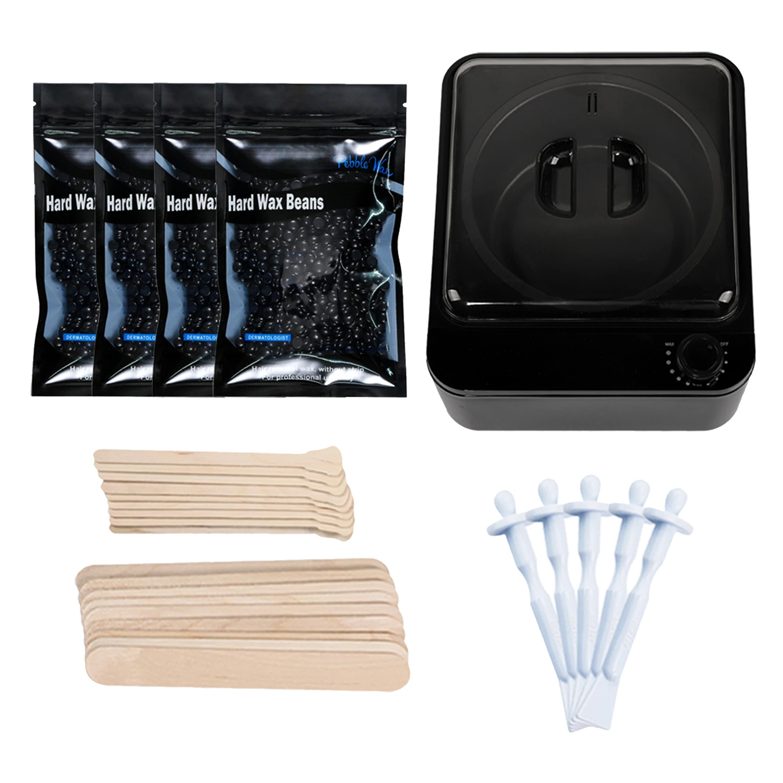 Waxing Kit, New Painless Wax Heater Warmer with Hard Wax Beans and Wax Applicator Sticks for Full Body Hair Removal Spa