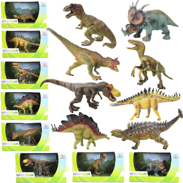 

Jurassic Dinosaur Model Toy Replica T-REX Stegosaurus Boxed Solid Dinosaur Toy