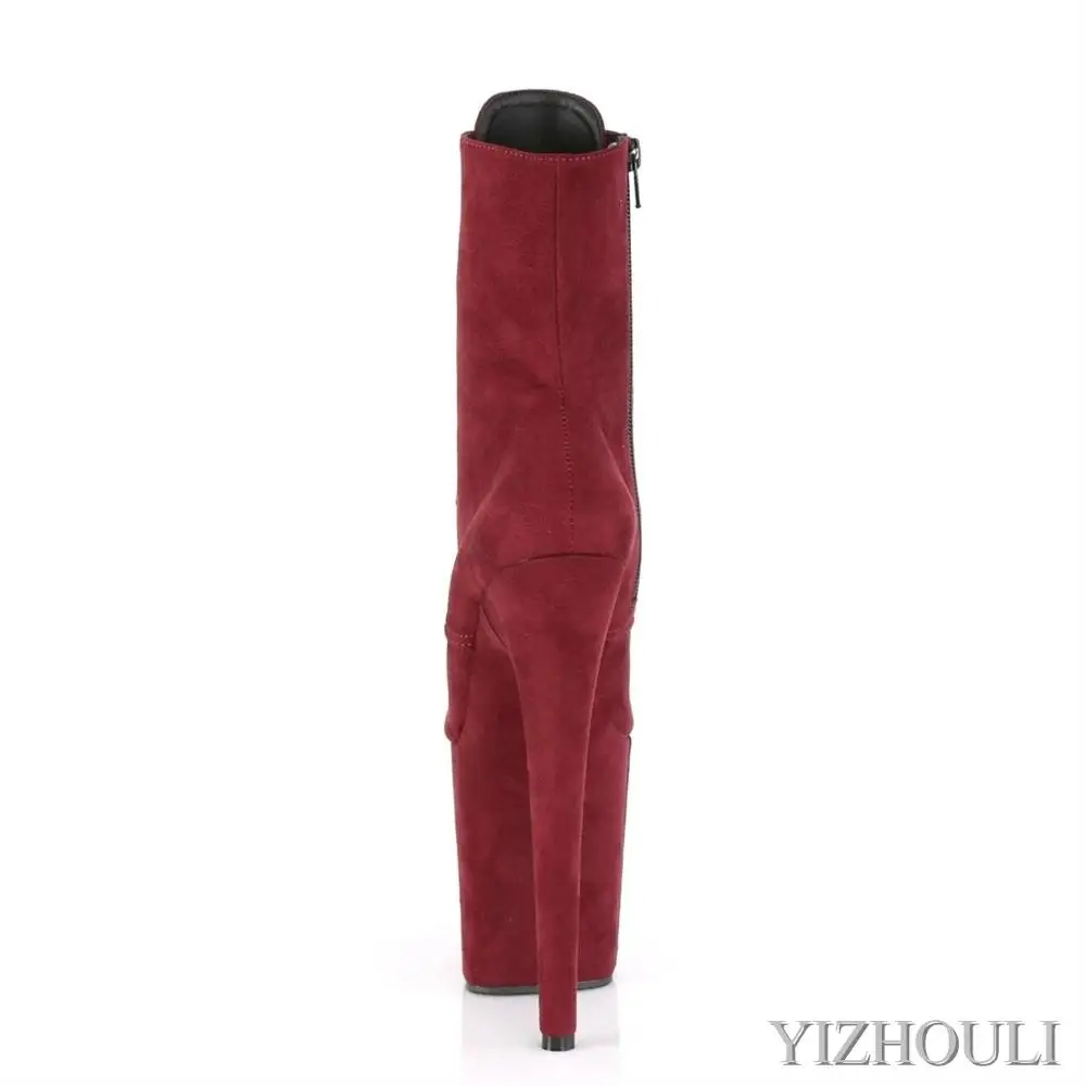 Sexy ankle boots, multi-color optional, suede bag heel, model club using 20cm high heels, pole dancing, dancing shoes