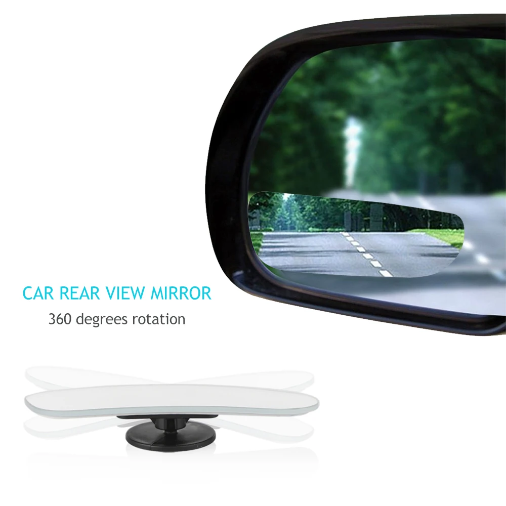 2 шт., автомобильное изогнутое широкоугольное зеркало заднего вида, прозрачное тонкое зеркало для слепых зон, выпуклое зеркало заднего вида, Парковочное зеркало